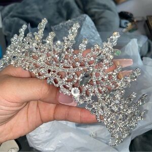 Crystal silver bridal tiara